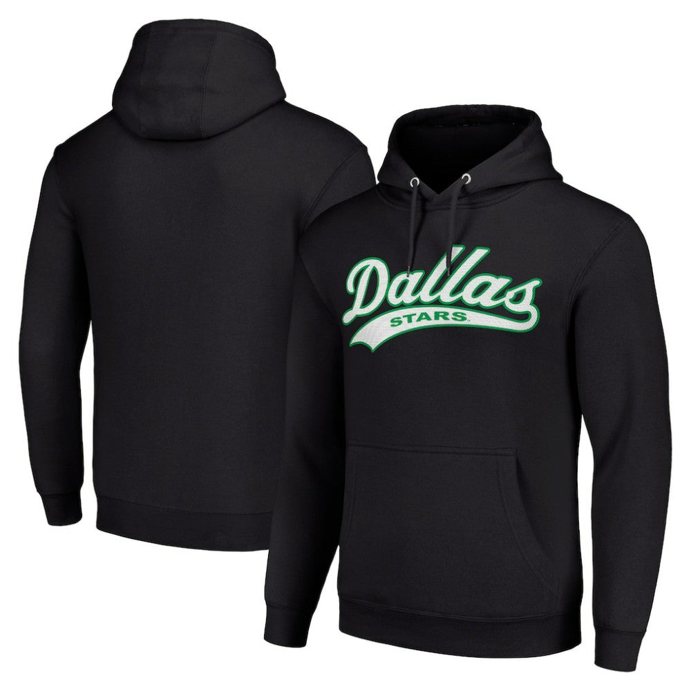 Dallas Stars - Starter Tailsweep Fleece Tri-Blend Pullover Hoodie Black