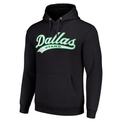 Dallas Stars - Starter Tailsweep Fleece Tri-Blend Pullover Hoodie Black