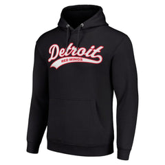 Detroit Red Wings - Starter Tailsweep Fleece Tri-Blend Pullover Hoodie Black
