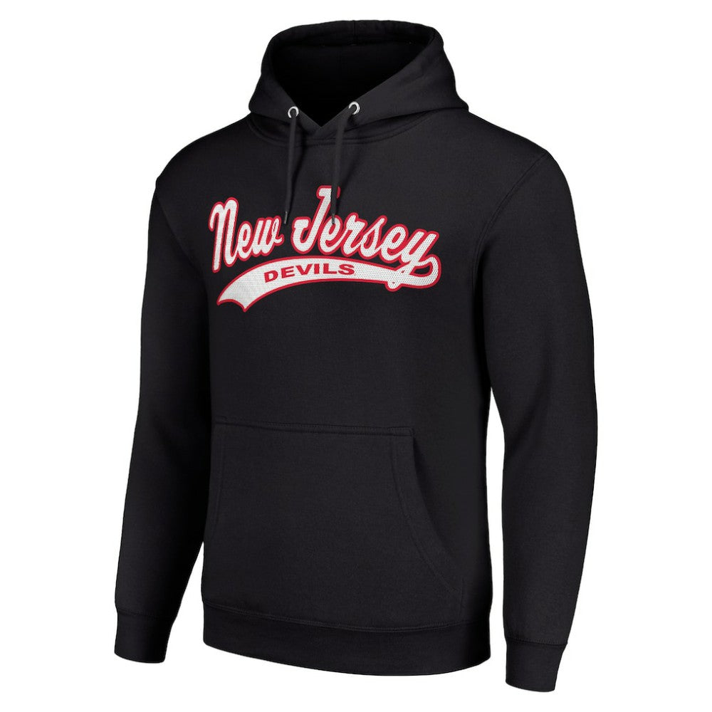 New Jersey Devils - Starter Tailsweep Fleece Tri-Blend Pullover Hoodie Black
