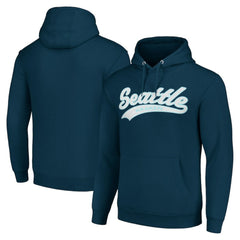 Seattle Kraken Starter Tailsweep Fleece Tri-Blend Pullover Hoodie Deep Sea Blue
