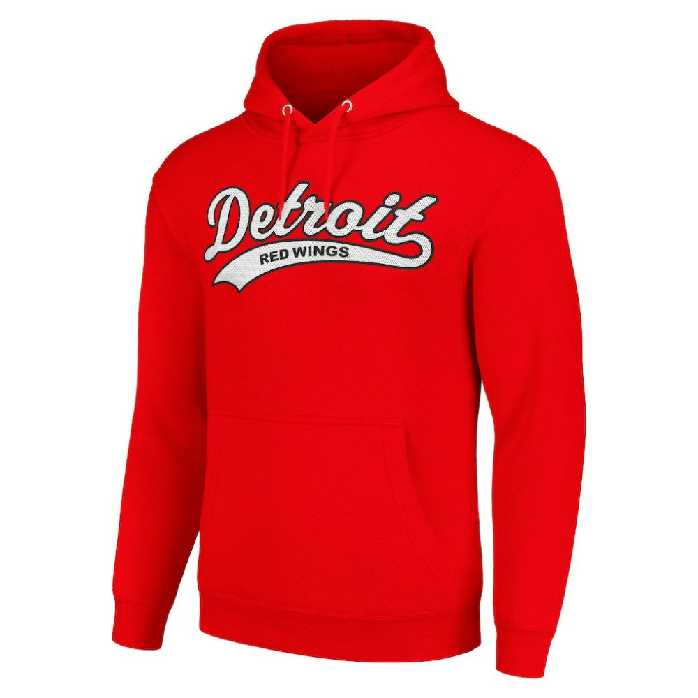 Detroit Red Wings - Starter Tailsweep Fleece Tri-Blend Pullover Hoodie Red