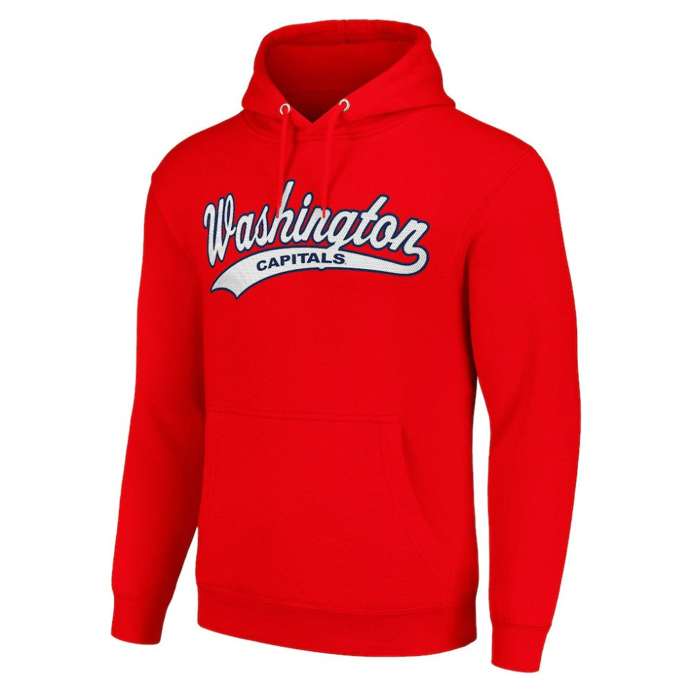 Washington Capitals Starter Tailsweep Fleece Tri-Blend Pullover Hoodie Red