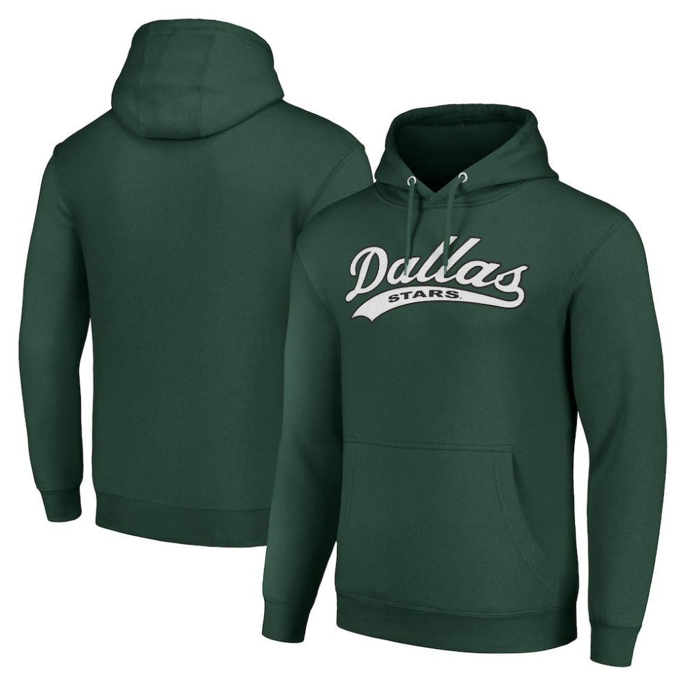 Dallas Stars - Starter Tailsweep Fleece Tri-Blend Pullover Hoodie Green