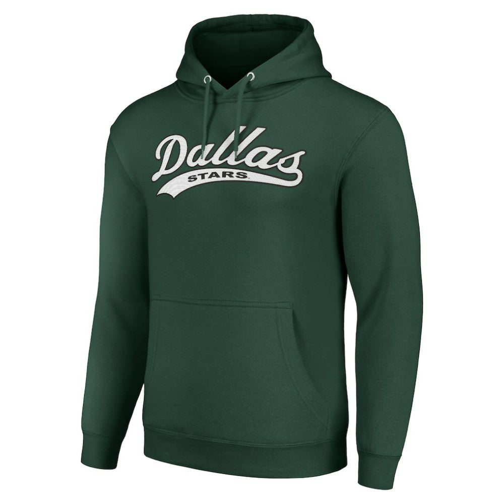 Dallas Stars - Starter Tailsweep Fleece Tri-Blend Pullover Hoodie Green