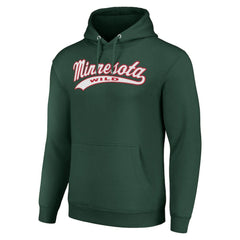 Minnesota Wild - Starter Tailsweep Fleece Tri-Blend Pullover Hoodie Green