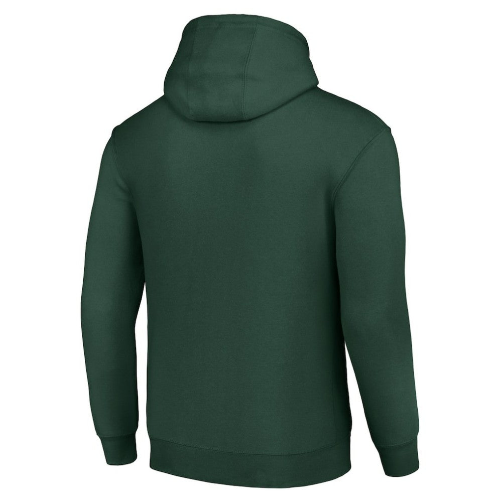 Minnesota Wild - Starter Tailsweep Fleece Tri-Blend Pullover Hoodie Green