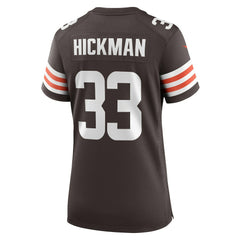 Ronnie Hickman Cleveland Browns Women's Team Game Jersey Brown - Nike