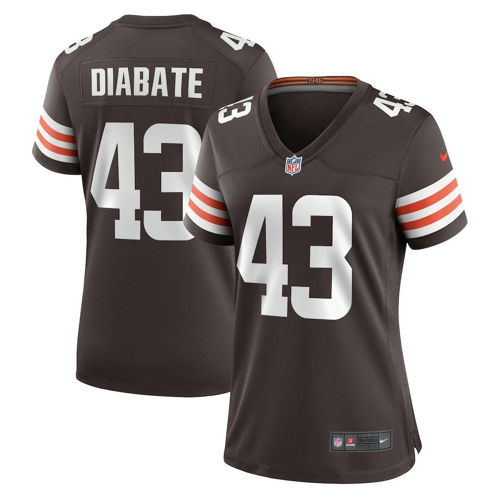 Mohamoud Diabate Cleveland Browns Women's Team Game Jersey Brown - Nike