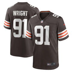 Alex Wright Cleveland Browns Team Game Jersey Brown - Nike