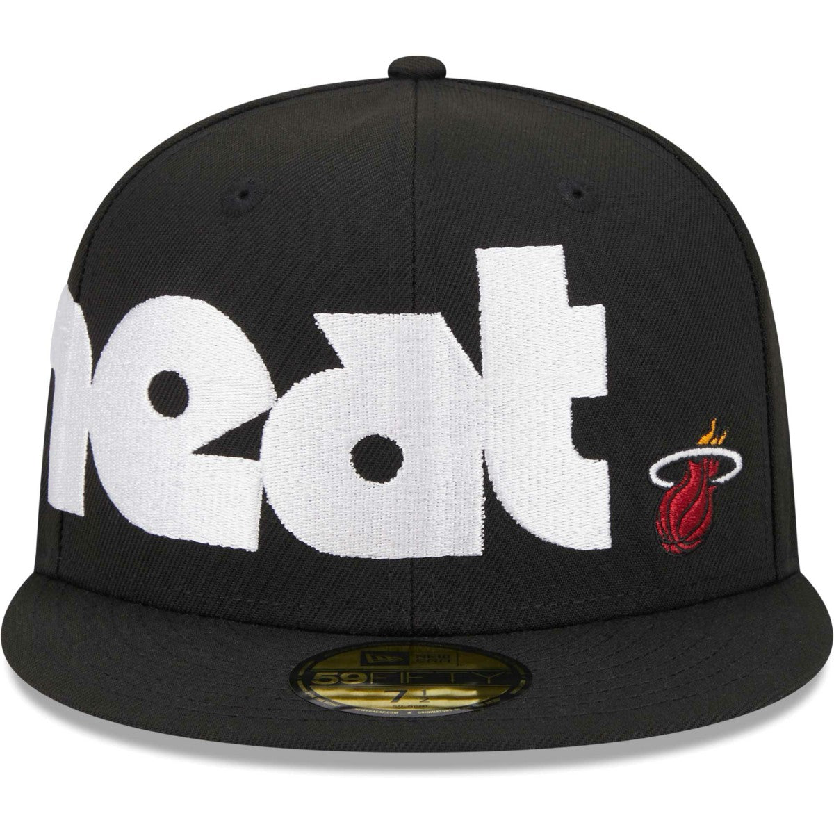 New Era - Miami Heat Checkerboard UV 59FIFTY Fitted Hat - Black