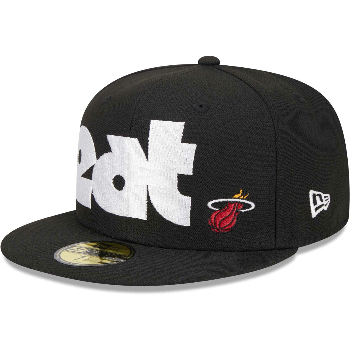 New Era - Miami Heat Checkerboard UV 59FIFTY Fitted Hat - Black