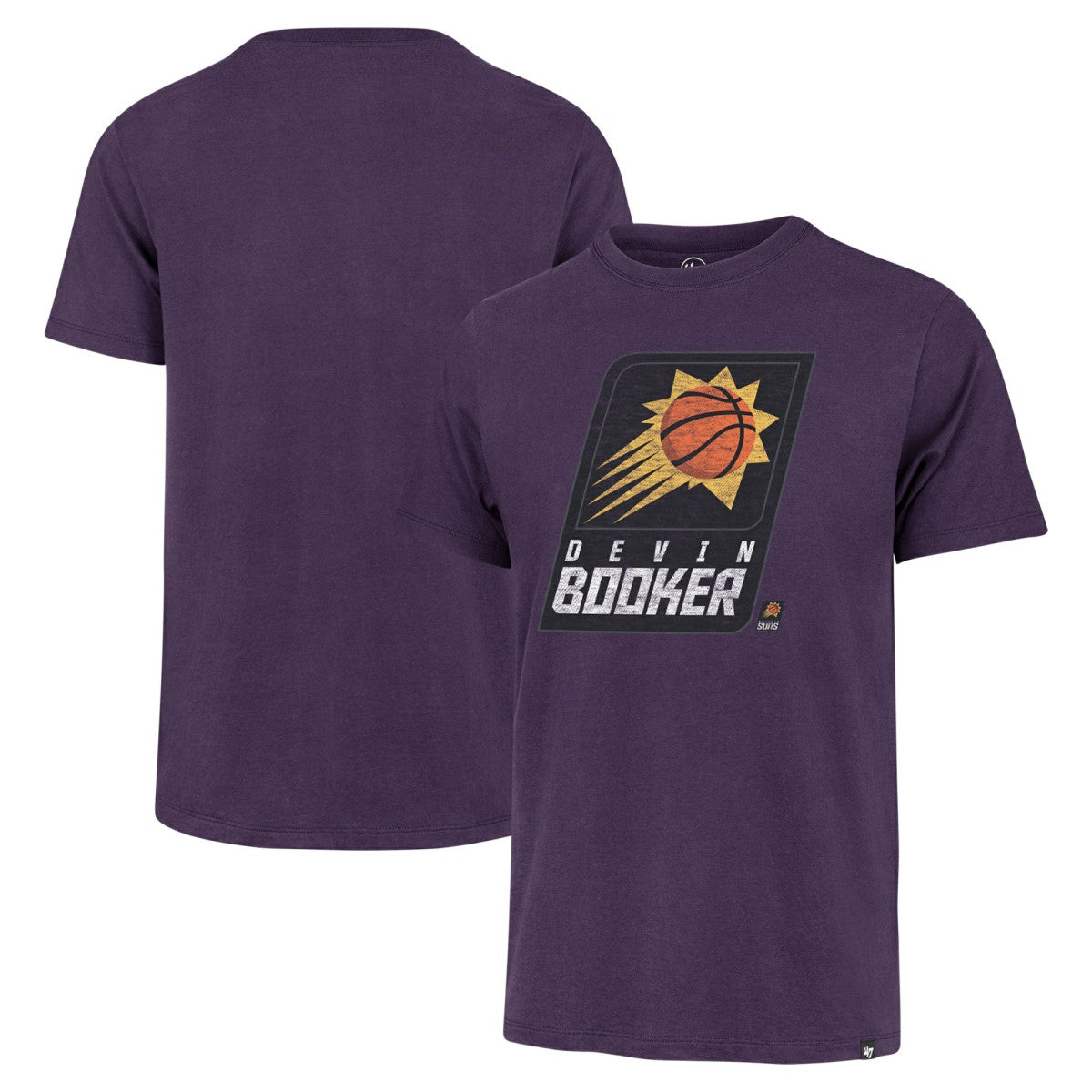47 brand - Devin Booker Phoenix Suns '47 Player Logo Vintage T-Shirt - Purple