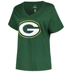 Jordan Love Green Bay Packers Women's Plus Size Name & Number V-Neck T-Shirt Green - Fanatics