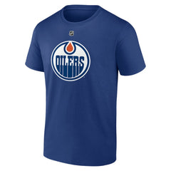 Zach Hyman Edmonton Oilers - Fanatics Authentic Stack Name & Number T-Shirt Blue