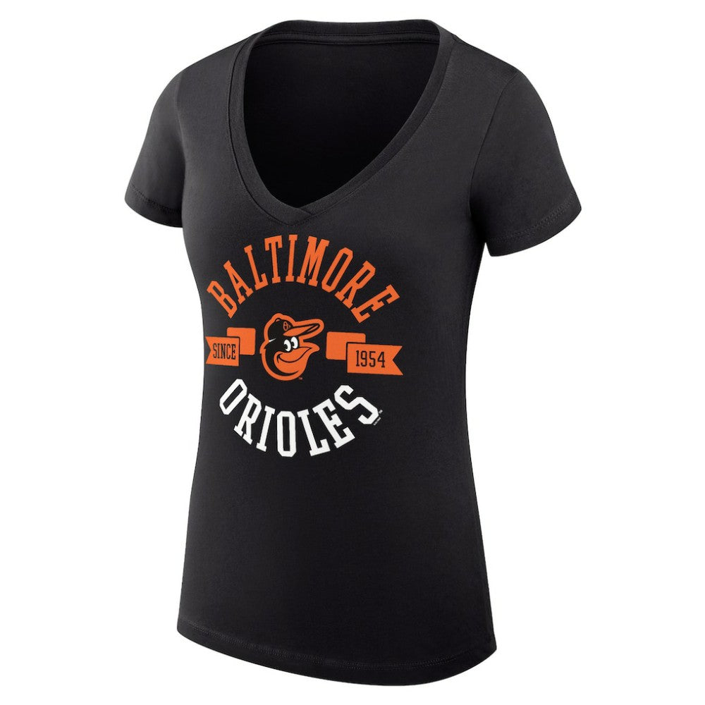 Baltimore Orioles G-III 4Her by Carl Banks Women's Super-Slim Fit Lightweight City Graphic V-Neck T-Shirt Online