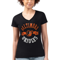 Baltimore Orioles G-III 4Her by Carl Banks Women's Super-Slim Fit Lightweight City Graphic V-Neck T-Shirt Online