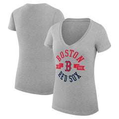 Boston Red Sox G-III 4Her by Carl Banks Women's Super-Slim Fit Lightweight City Graphic V-Neck T-Shirt Near Me