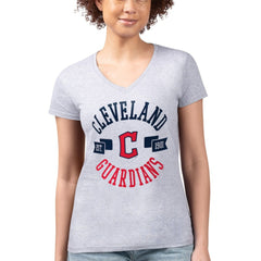 Cleveland Guardians G-III 4Her by Carl Banks Women's Super-Slim Fit Lightweight City Graphic V-Neck T-Shirt Near Me