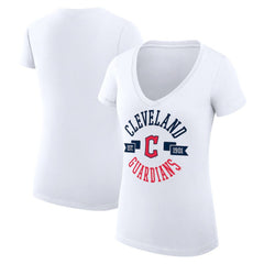 Cleveland Guardians G-III 4Her by Carl Banks Women's Super-Slim Fit Lightweight City Graphic V-Neck T-Shirt discount