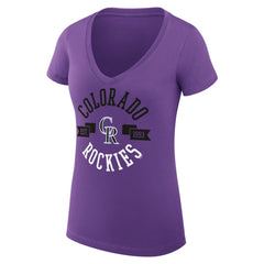 Colorado Rockies G-III 4Her by Carl Banks Women's Super-Slim Fit Lightweight City Graphic V-Neck T-Shirt for sale