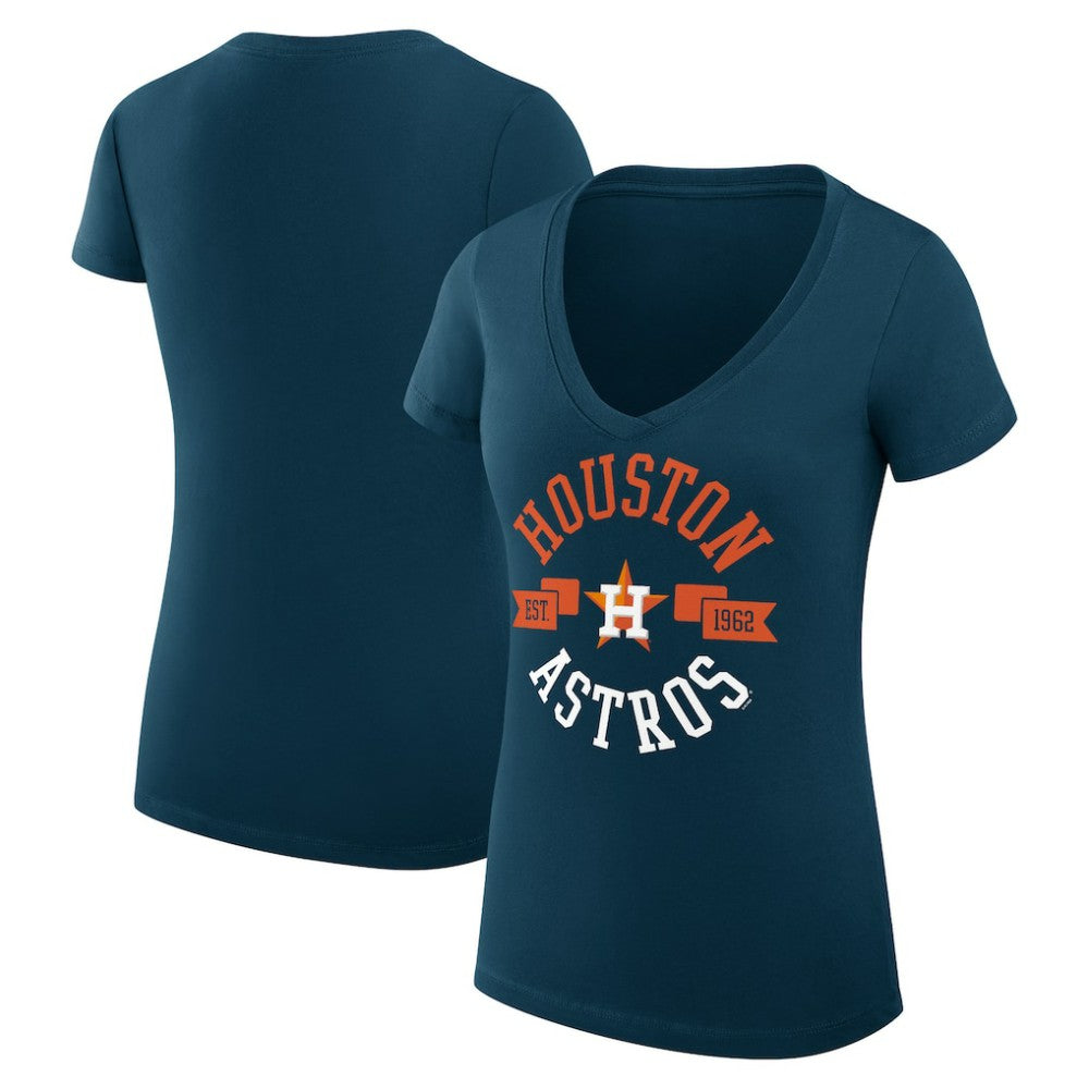 Houston Astros G-III 4Her by Carl Banks Women's Super-Slim Fit Lightweight City Graphic V-Neck T-Shirt Online