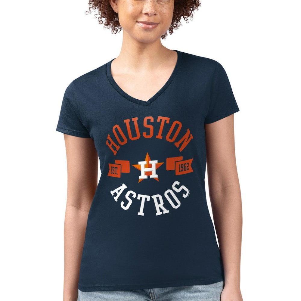 Houston Astros G-III 4Her by Carl Banks Women's Super-Slim Fit Lightweight City Graphic V-Neck T-Shirt Online