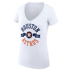 Houston Astros G-III 4Her by Carl Banks Women's Super-Slim Fit Lightweight City Graphic V-Neck T-Shirt On Sale
