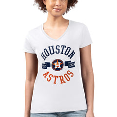 Houston Astros G-III 4Her by Carl Banks Women's Super-Slim Fit Lightweight City Graphic V-Neck T-Shirt On Sale