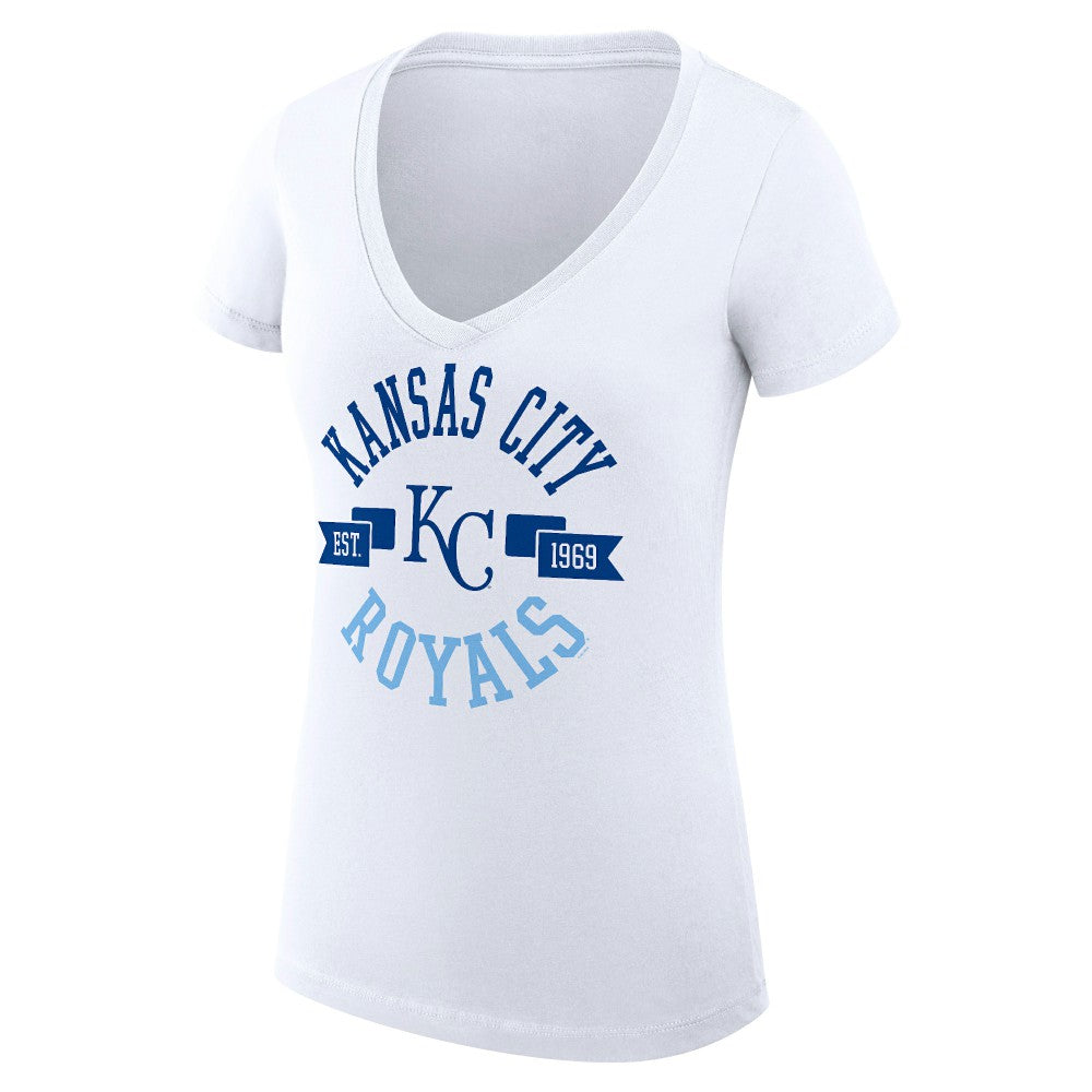 Kansas City Royals G-III 4Her by Carl Banks Women's Super-Slim Fit Lightweight City Graphic V-Neck T-Shirt Online