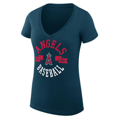 Los Angeles Angels G-III 4Her by Carl Banks Women's Super-Slim Fit Lightweight City Graphic V-Neck T-Shirt Near Me