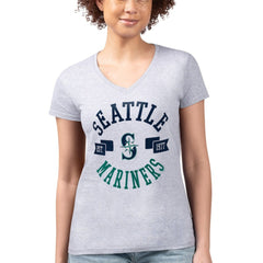 Seattle Mariners G-III 4Her by Carl Banks Women's Super-Slim Fit Lightweight City Graphic V-Neck T-Shirt Near Me