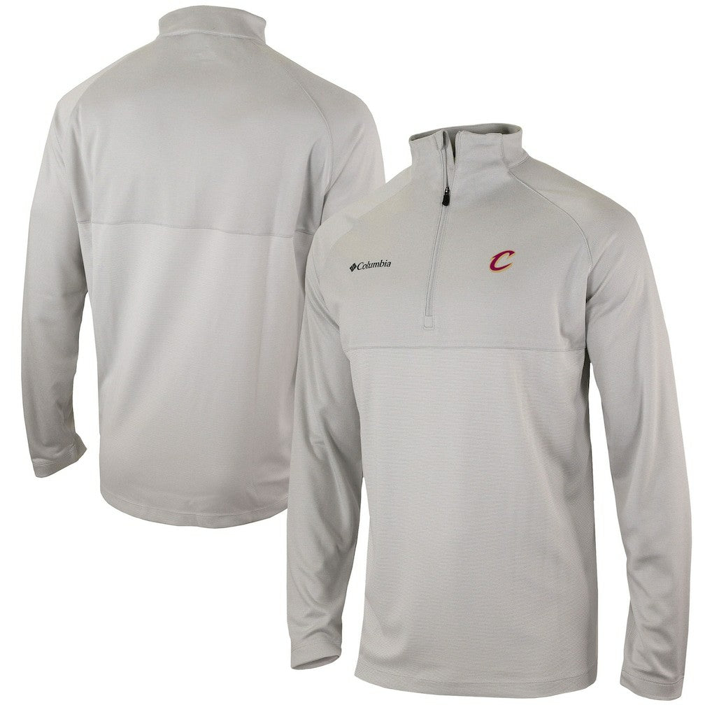 Columbia - Cleveland Cavaliers Omni-Wick Rockin' It Quarter-Zip Pullover Top - Heather Gray