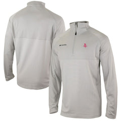 Columbia - Houston Rockets Omni-Wick Rockin' It Quarter-Zip Pullover Top - Heather Gray