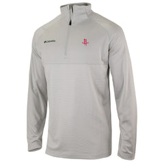 Columbia - Houston Rockets Omni-Wick Rockin' It Quarter-Zip Pullover Top - Heather Gray
