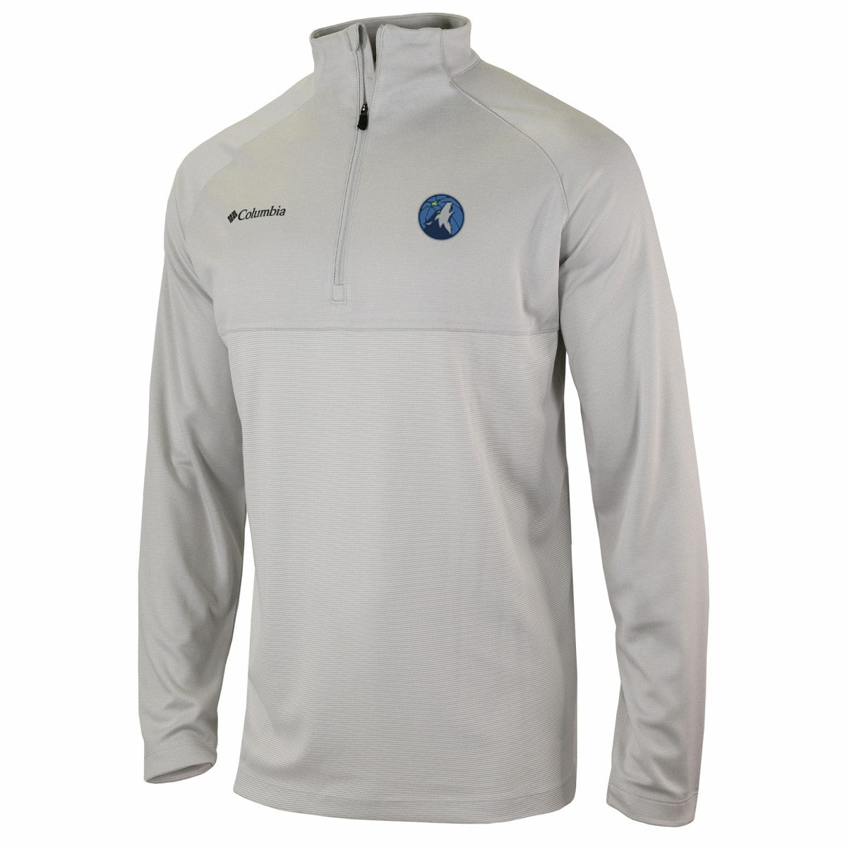 Columbia - Minnesota Timberwolves Omni-Wick Rockin' It Quarter-Zip Pullover Top - Heather Gray