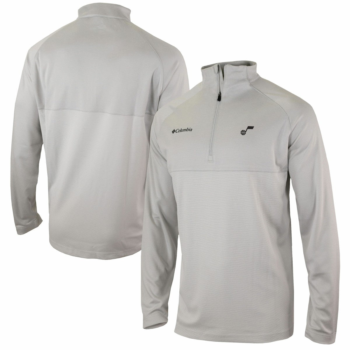 Columbia - Utah Jazz Omni-Wick Rockin' It Quarter-Zip Pullover Top - Heather Gray