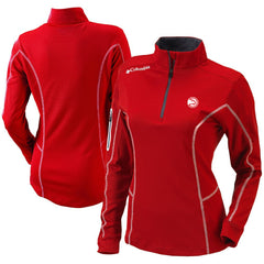 Columbia - Atlanta Hawks Women's Omni-Wick Shotgun Quarter-Zip Pullover Top - Red