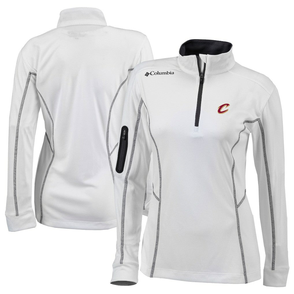 Columbia - Cleveland Cavaliers Women's Omni-Wick Shotgun Quarter-Zip Pullover Top - White