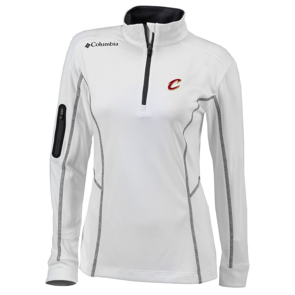 Columbia - Cleveland Cavaliers Women's Omni-Wick Shotgun Quarter-Zip Pullover Top - White