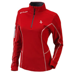Columbia - Houston Rockets Women's Omni-Wick Shotgun Quarter-Zip Pullover Top - Red