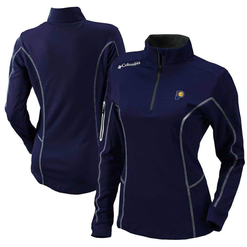 Columbia - Indiana Pacers Women's Omni-Wick Shotgun Quarter-Zip Pullover Top - Navy