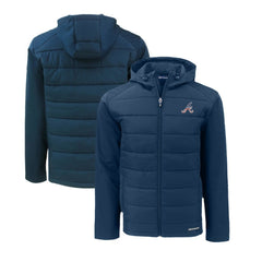 Atlanta Braves Cutter & Buck Stars & Stripes Evoke Hybrid Eco Softshell Recycled Full-Zip Hoodie Jacket Near Me