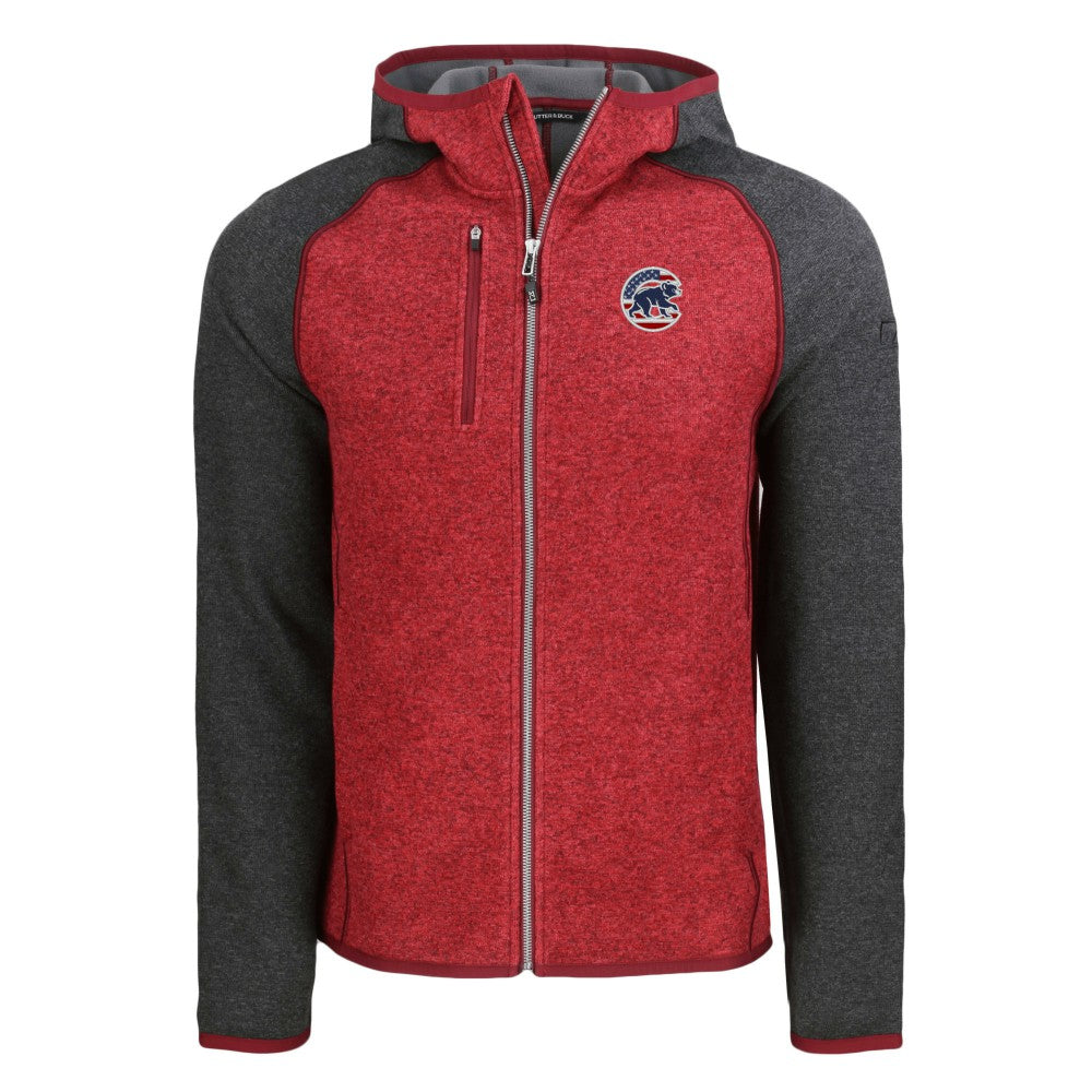 Chicago Cubs Cutter & Buck Stars & Stripes Mainsail Sweater-Knit Full-Zip Hoodie Online