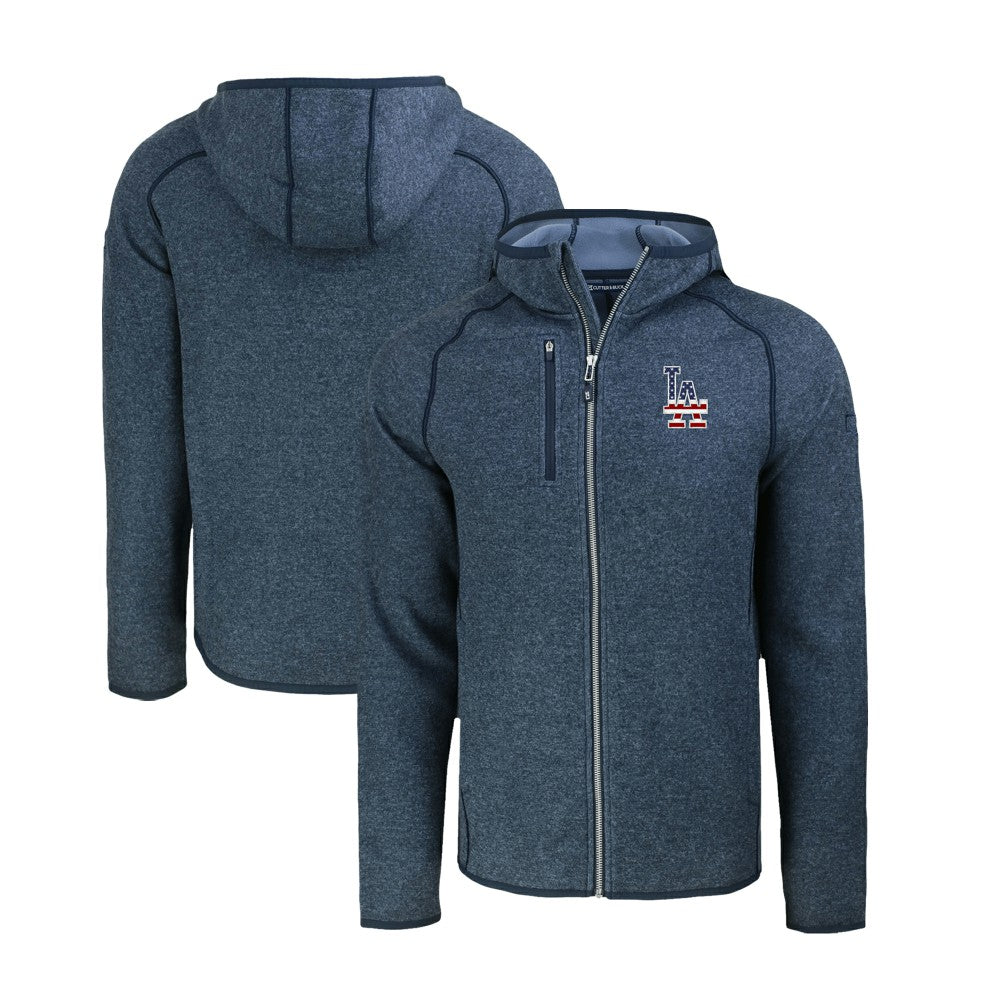 Los Angeles Dodgers Cutter & Buck Stars & Stripes Mainsail Sweater-Knit Full-Zip Hoodie discount