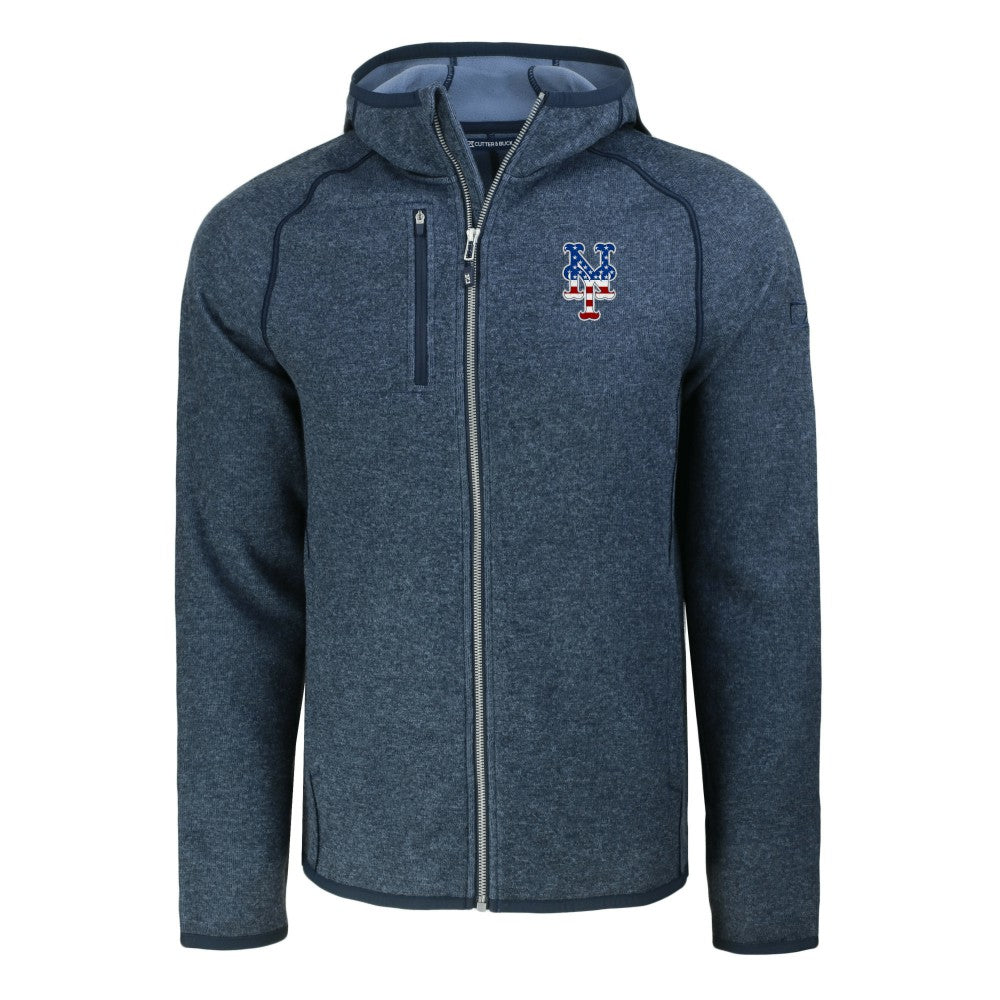 New York Mets Cutter & Buck Stars & Stripes Mainsail Sweater-Knit Full-Zip Hoodie Near Me