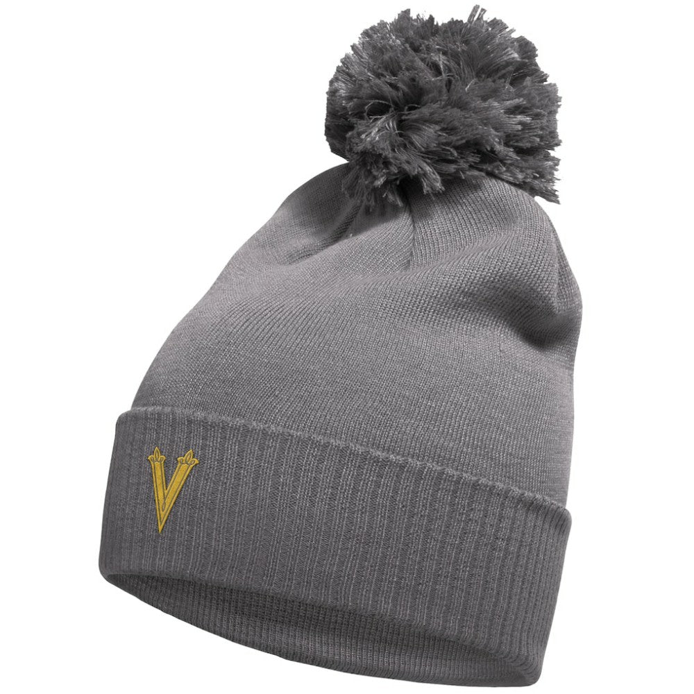 Vegas Golden Knights adidas 2024 NHL Winter Classic Cuffed Knit Hat with Pom Charcoal