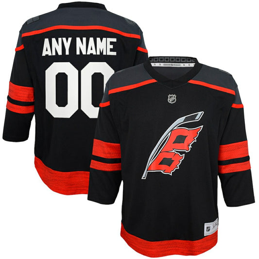 Carolina Hurricanes Youth Home Replica Custom Jersey - Black | NHL Jerseys