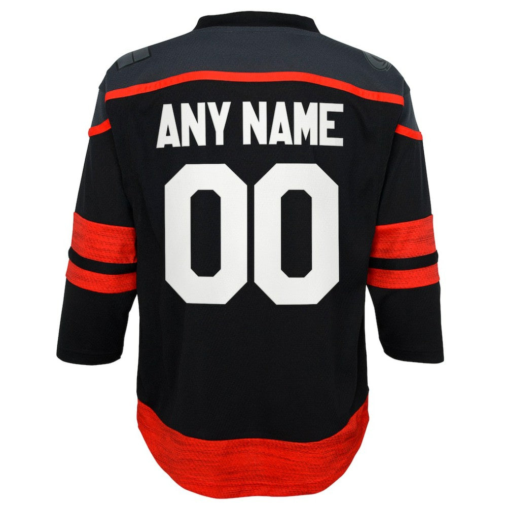 Carolina Hurricanes - Youth Home Replica Custom Jersey Black