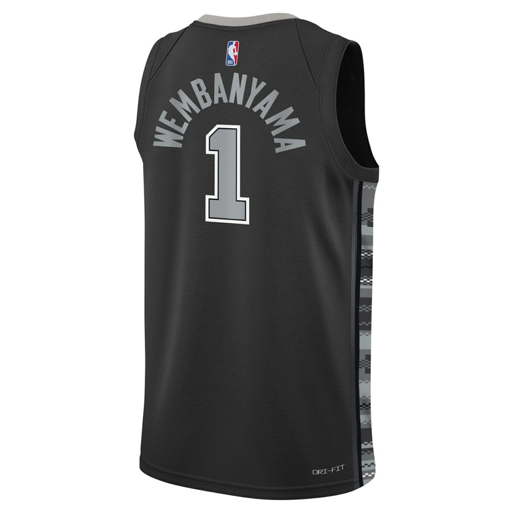 NBA - Victor Wembanyama San Antonio Spurs Jordan Brand Youth Swingman Jersey - Statement Edition - Black